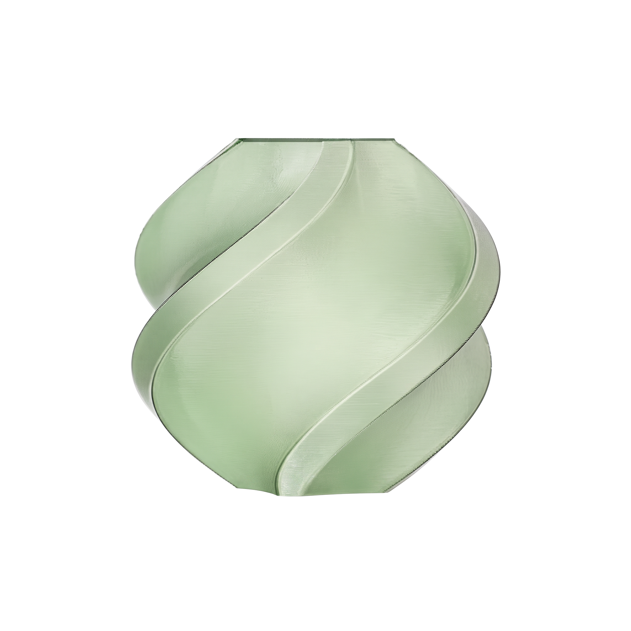 A translucent green 3D-printed Elysian form